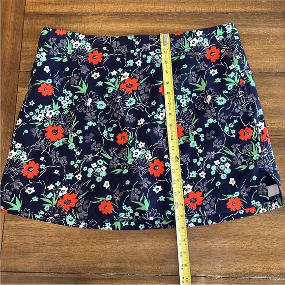 Lady Hagen Skort Size 14 Short Blue Floral Pockets Golf Tennis - Picture 9 of 13